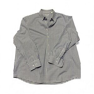 Haggar Men's Classic Fit Plaid Button Down Dress Shirt 17-17.5 34/35 Blue/purple